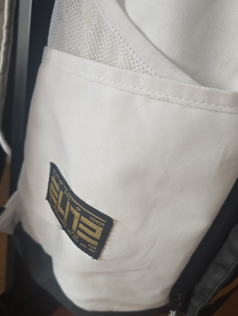 Nike Elite  Men's White & Black Backpack with Gold Accents - Picture 2 of 14